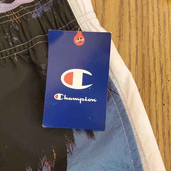 Champion Mens XL Swim Trunks Palm Tree Print Swim Shorts With Drawstring Waist - Picture 3 of 5